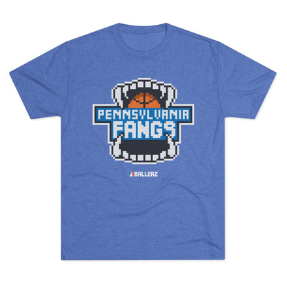 Ballerz Pennsylvania Fangs Unisex Tri-Blend Crew Tee