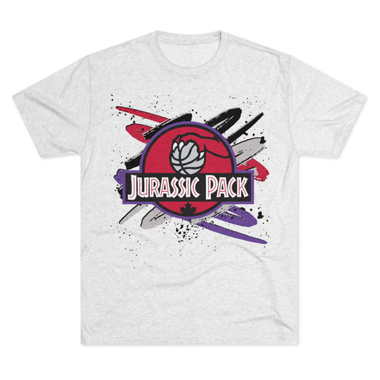 Jurassic Pack Origins Spray Unisex Tri-Blend Crew Tee