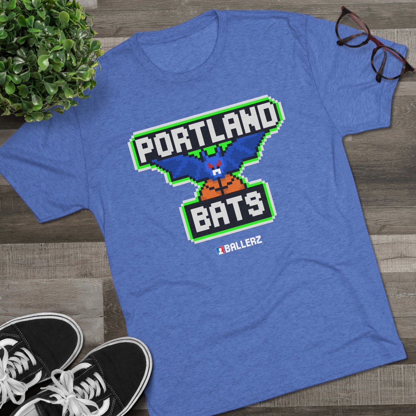 Ballerz Portland Bats Unisex Tri-Blend Crew Tee