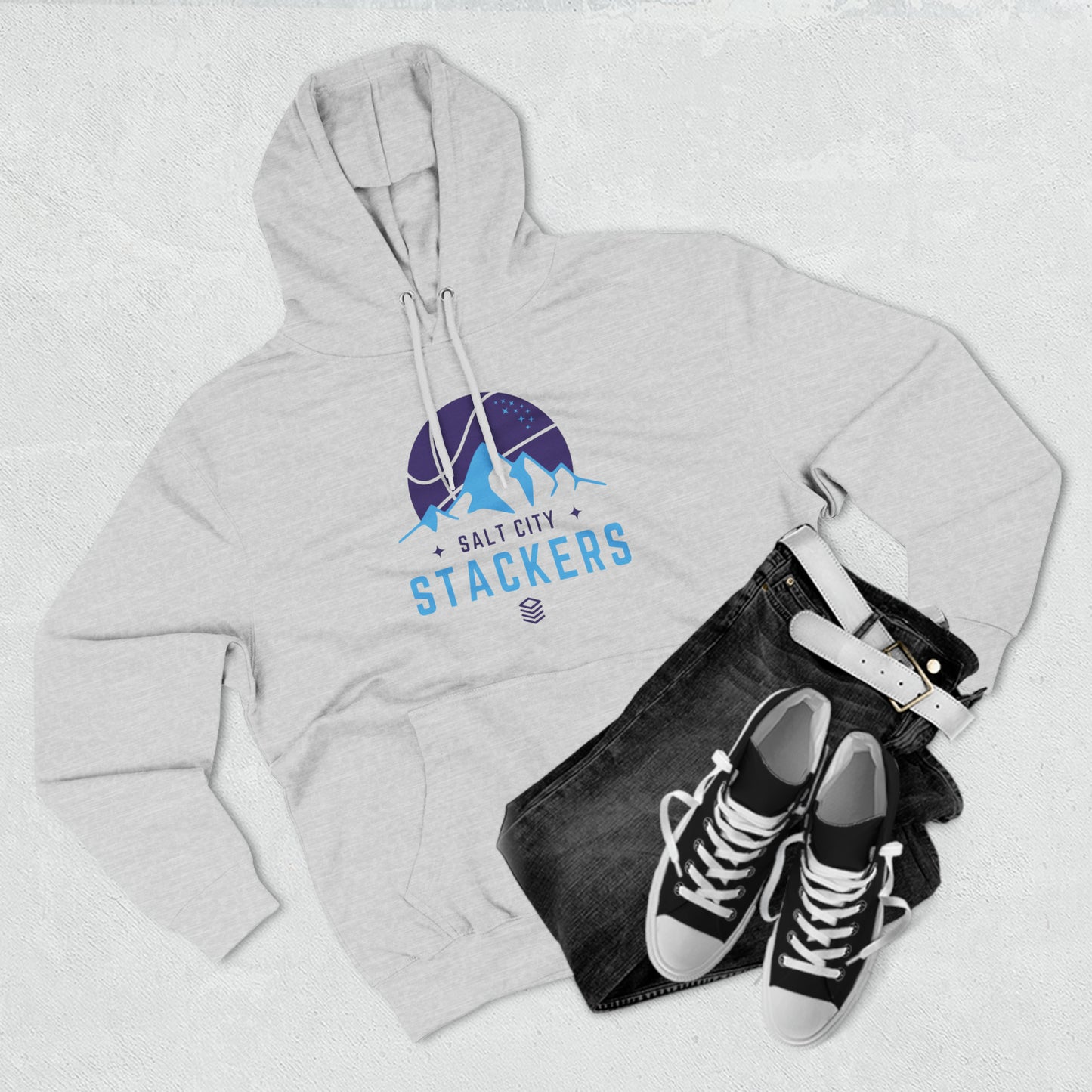 Salt City Stackers Three-Panel Fleece Hoodie