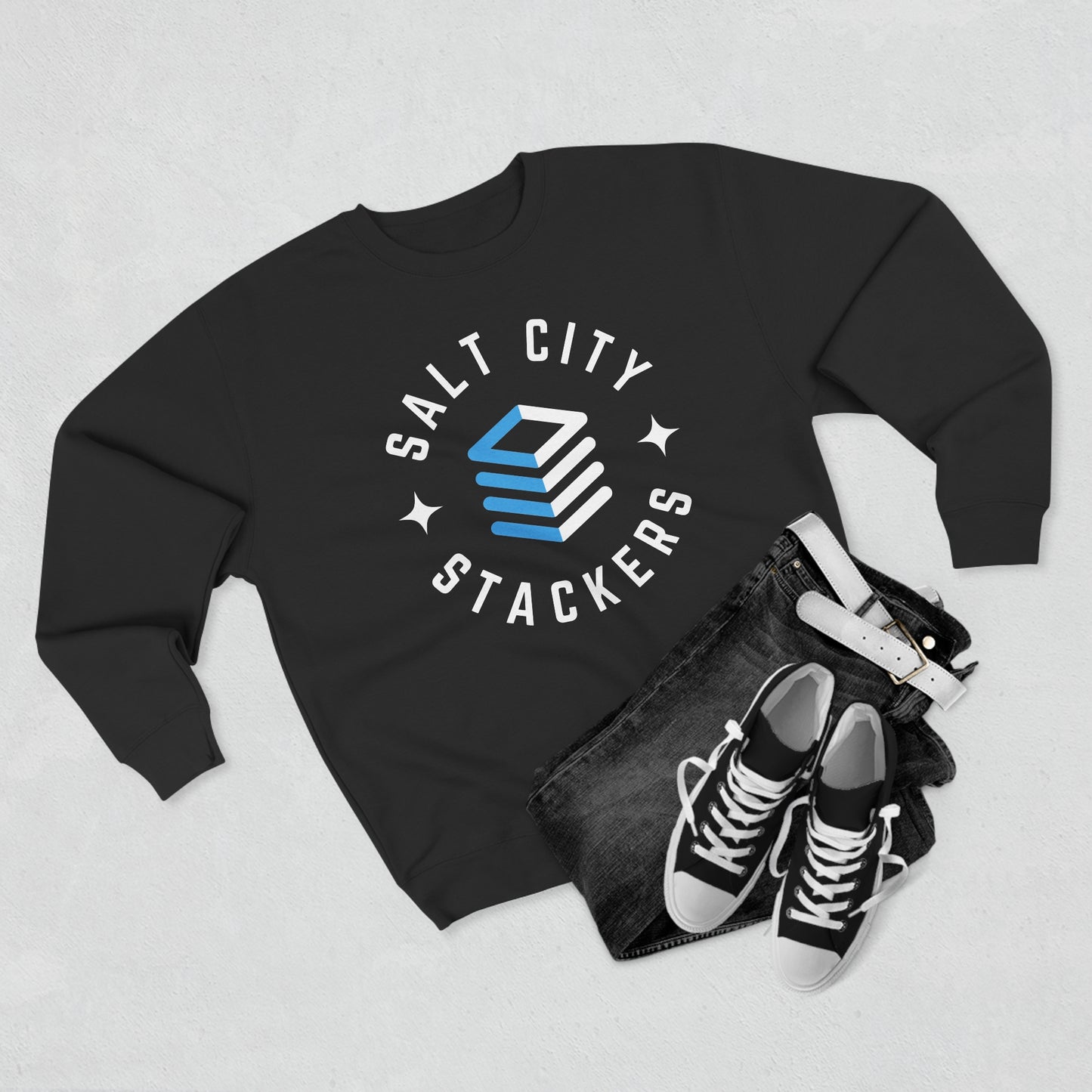 Salt City Stackers Alt Unisex Crewneck Sweatshirt