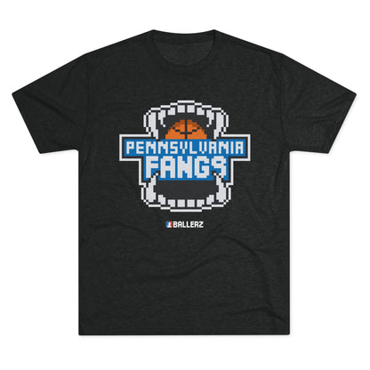 Ballerz Pennsylvania Fangs Unisex Tri-Blend Crew Tee