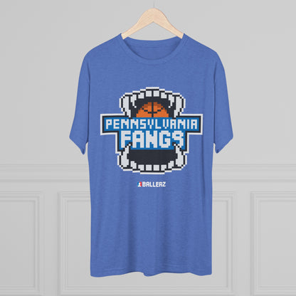 Ballerz Pennsylvania Fangs Unisex Tri-Blend Crew Tee