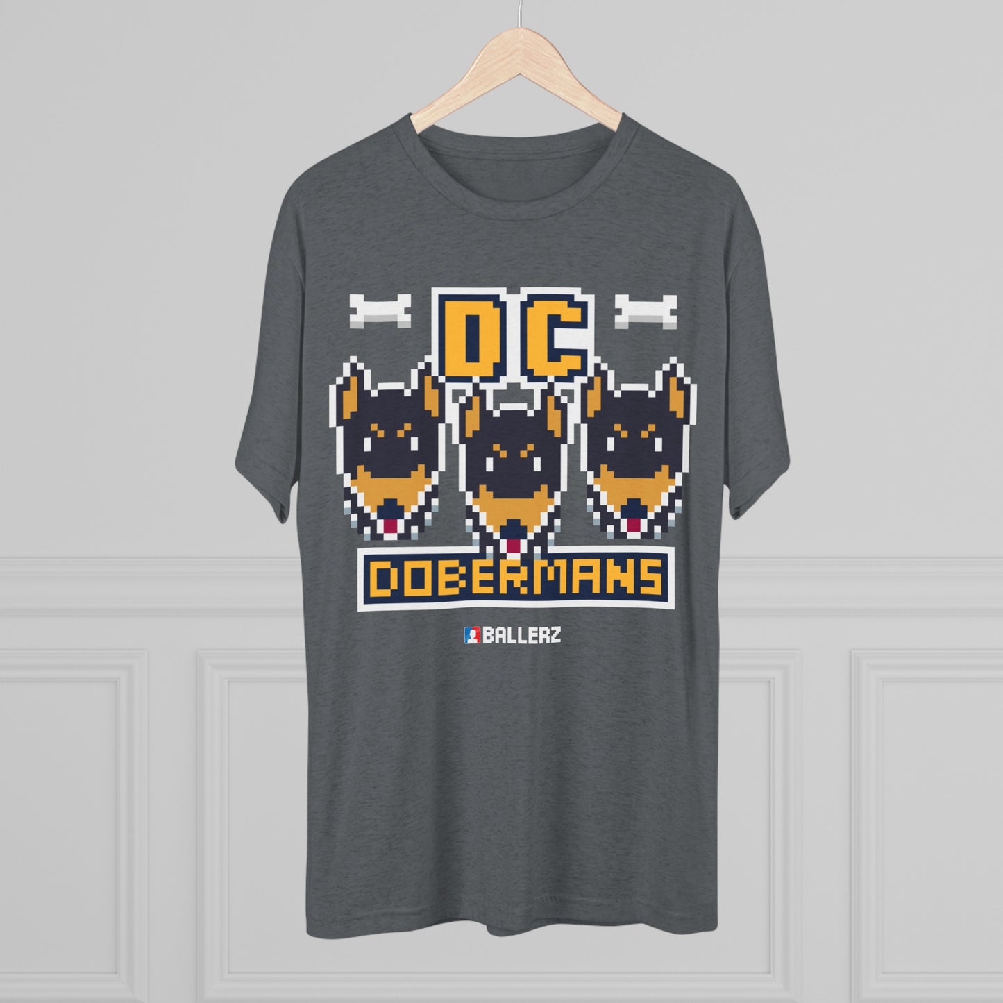 Ballerz DC Dobermans Unisex Tri-Blend Crew Tee