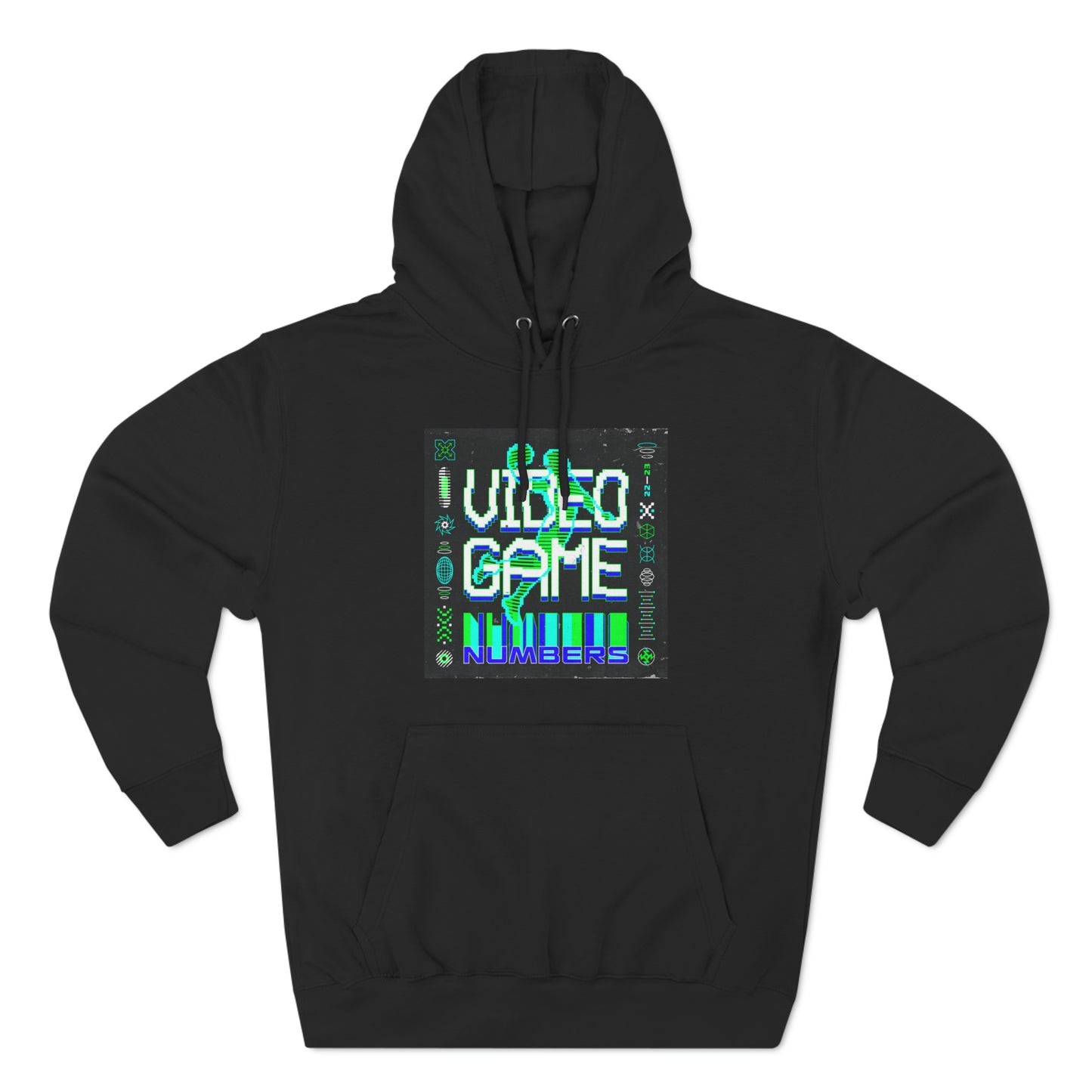 Video Game Numbers Three-Panel Fleece Hoodie