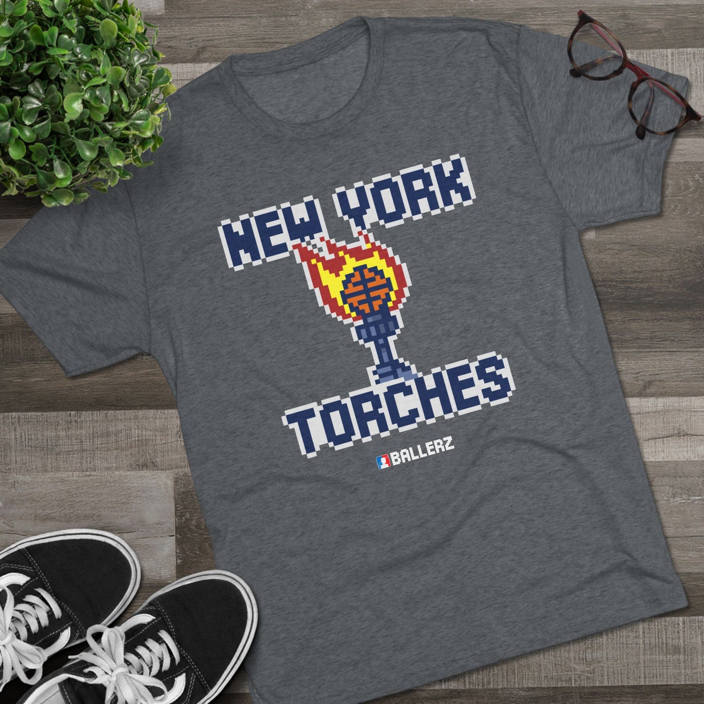 Ballerz New York Torches Unisex Tri-Blend Crew Tee