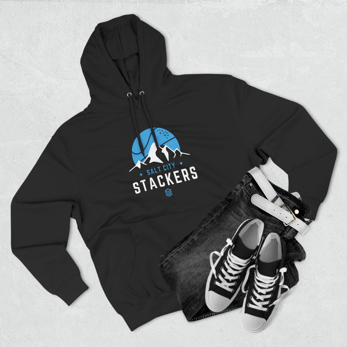 Salt City Stackers Three-Panel Fleece Hoodie