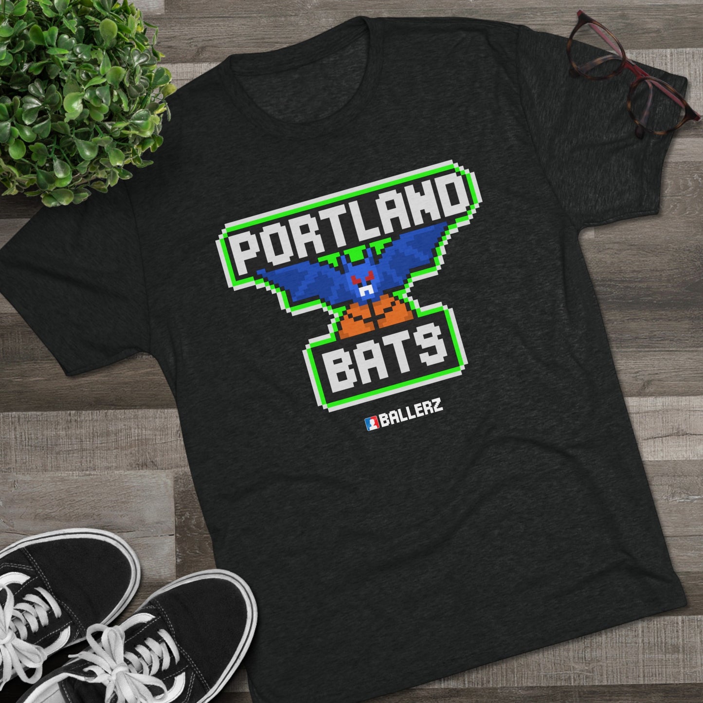 Ballerz Portland Bats Unisex Tri-Blend Crew Tee