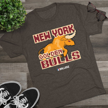 Ballerz New York Golden Bulls Unisex Tri-Blend Crew Tee