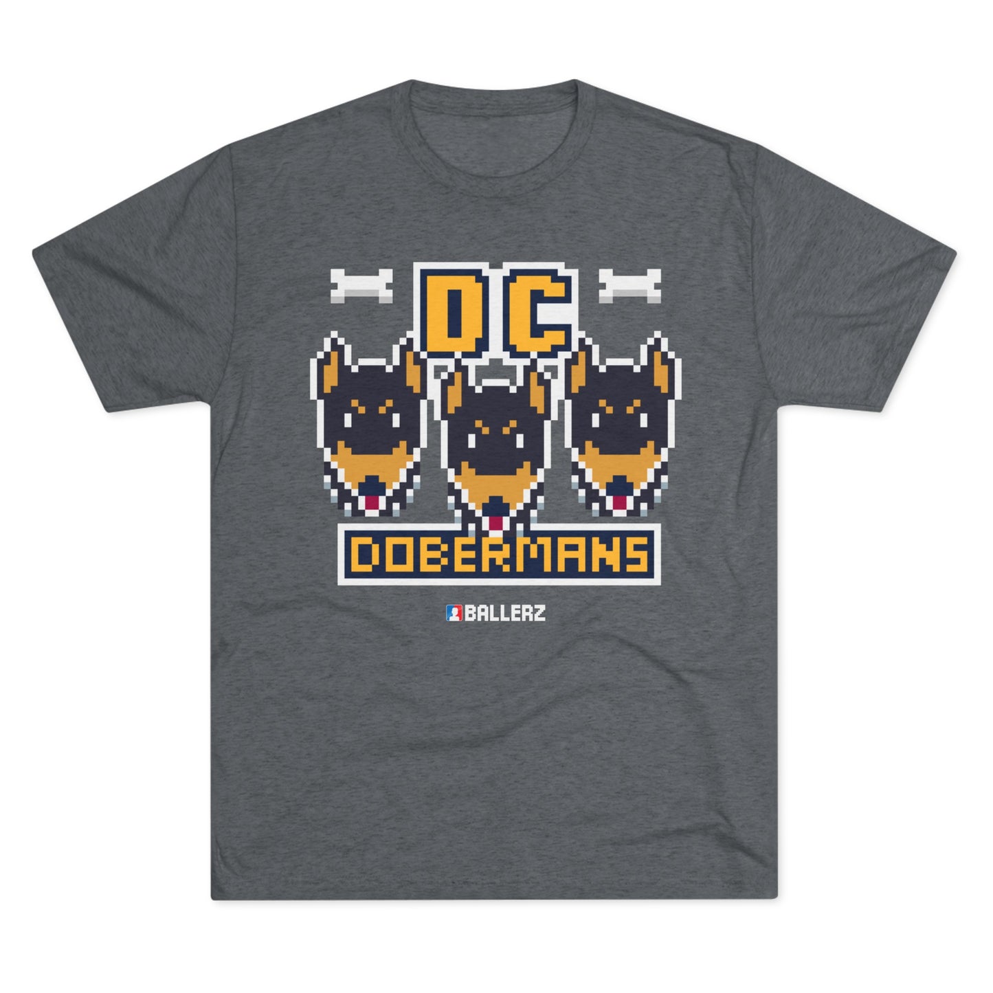 Ballerz DC Dobermans Unisex Tri-Blend Crew Tee