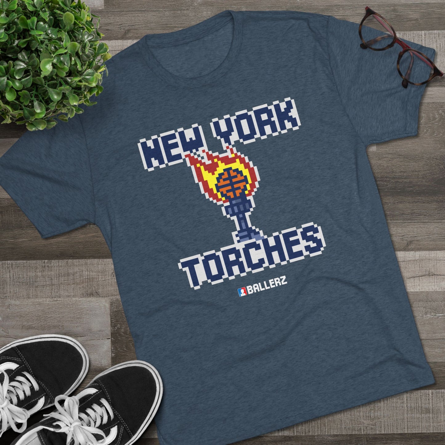 Ballerz New York Torches Unisex Tri-Blend Crew Tee