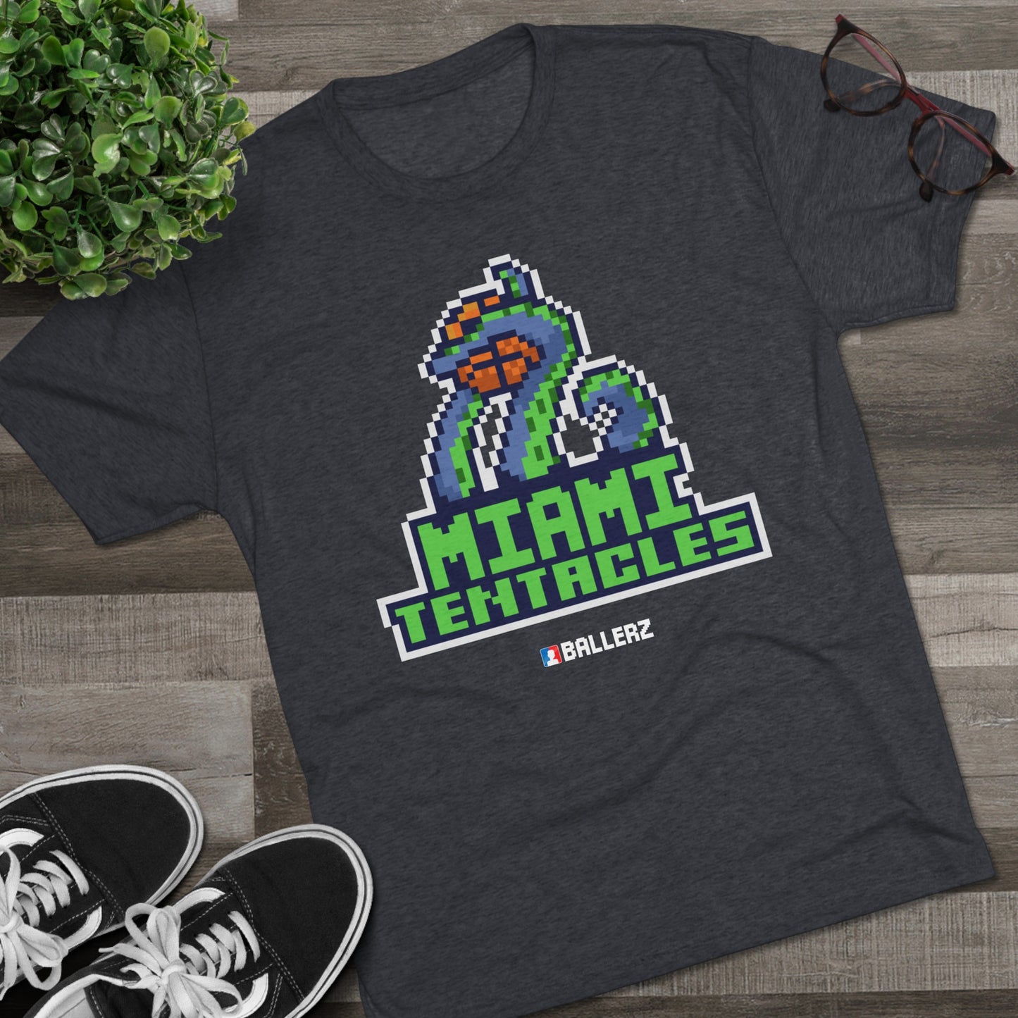 Ballerz Miami Tentacles Unisex Tri-Blend Crew Tee