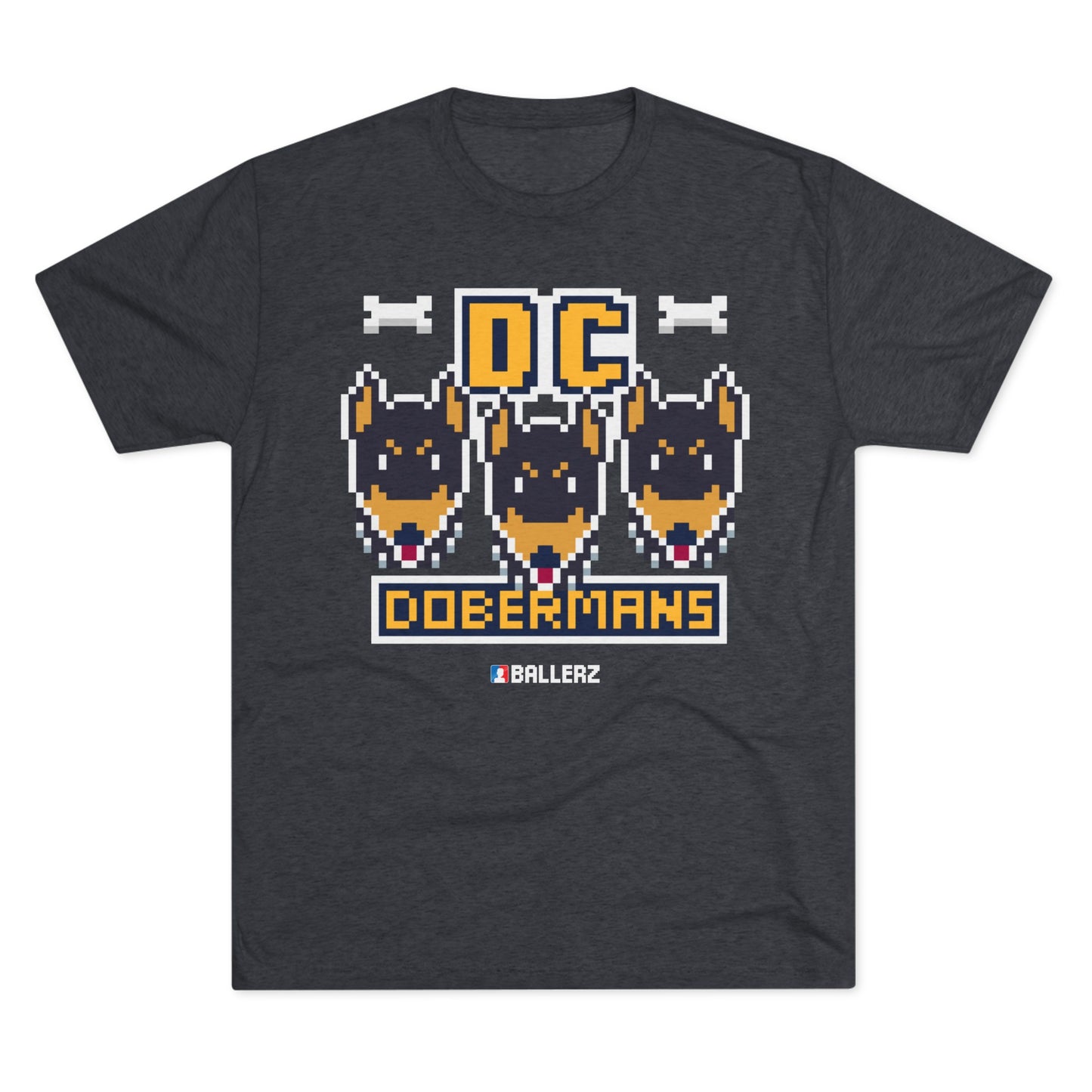 Ballerz DC Dobermans Unisex Tri-Blend Crew Tee