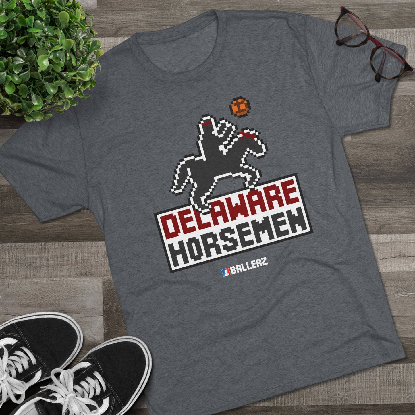 Ballerz Delaware Horsemen Unisex Tri-Blend Crew Tee