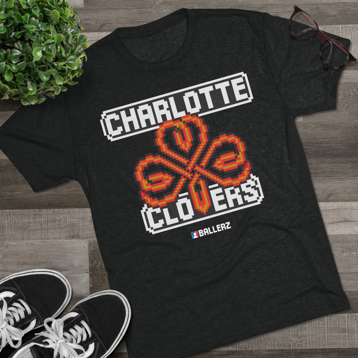 Ballerz Charlotte Clovers Unisex Tri-Blend Crew Tee