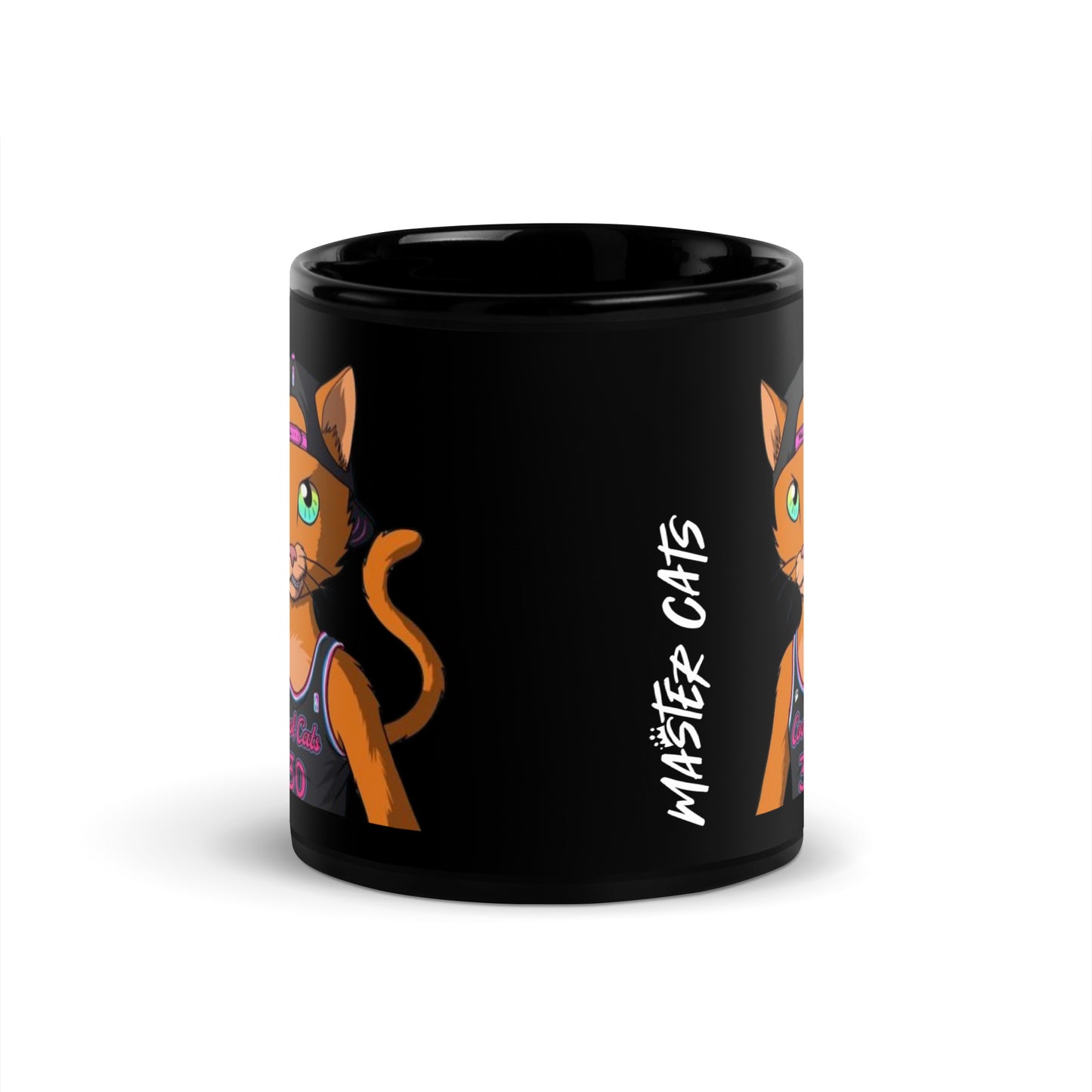 Master Cats Black Glossy Mug