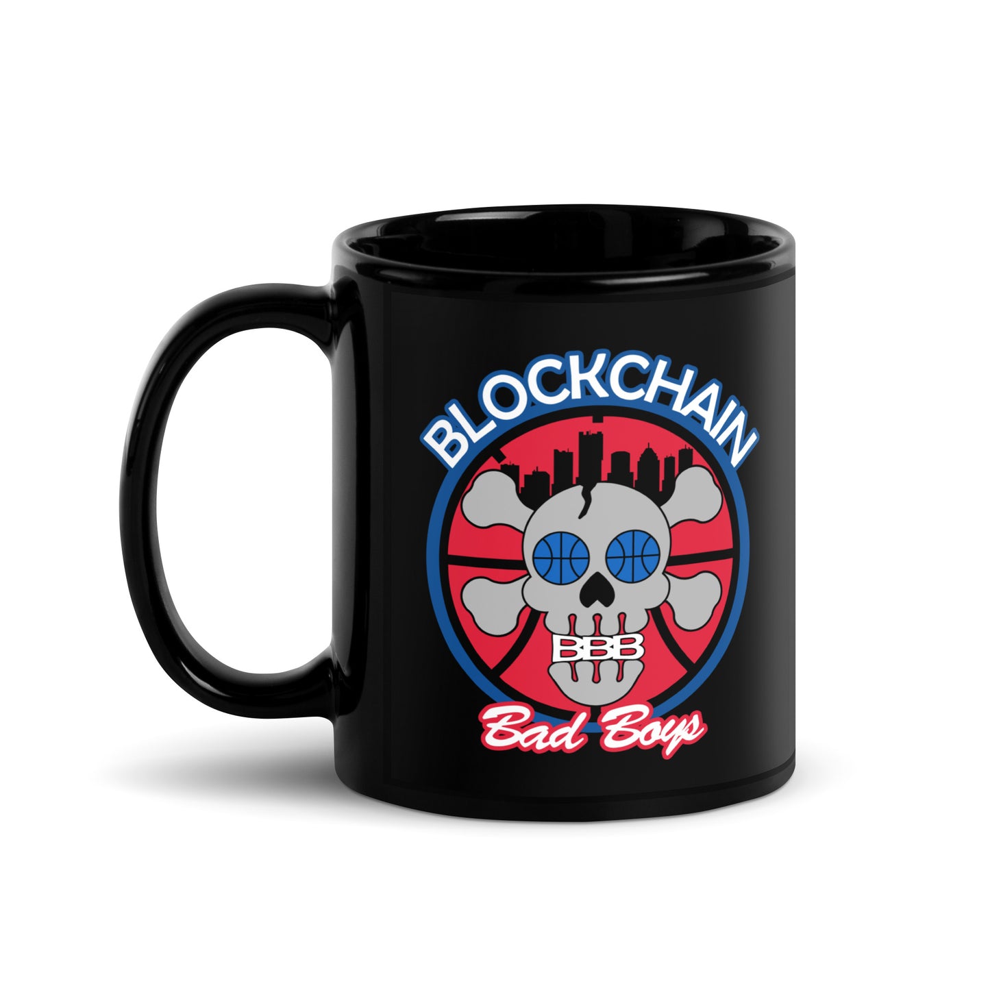 Blockchain Bad Boys Black Glossy Mug