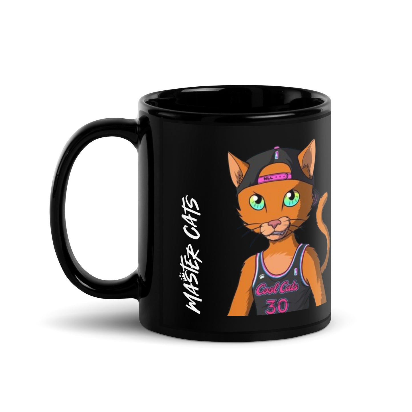 Master Cats Black Glossy Mug