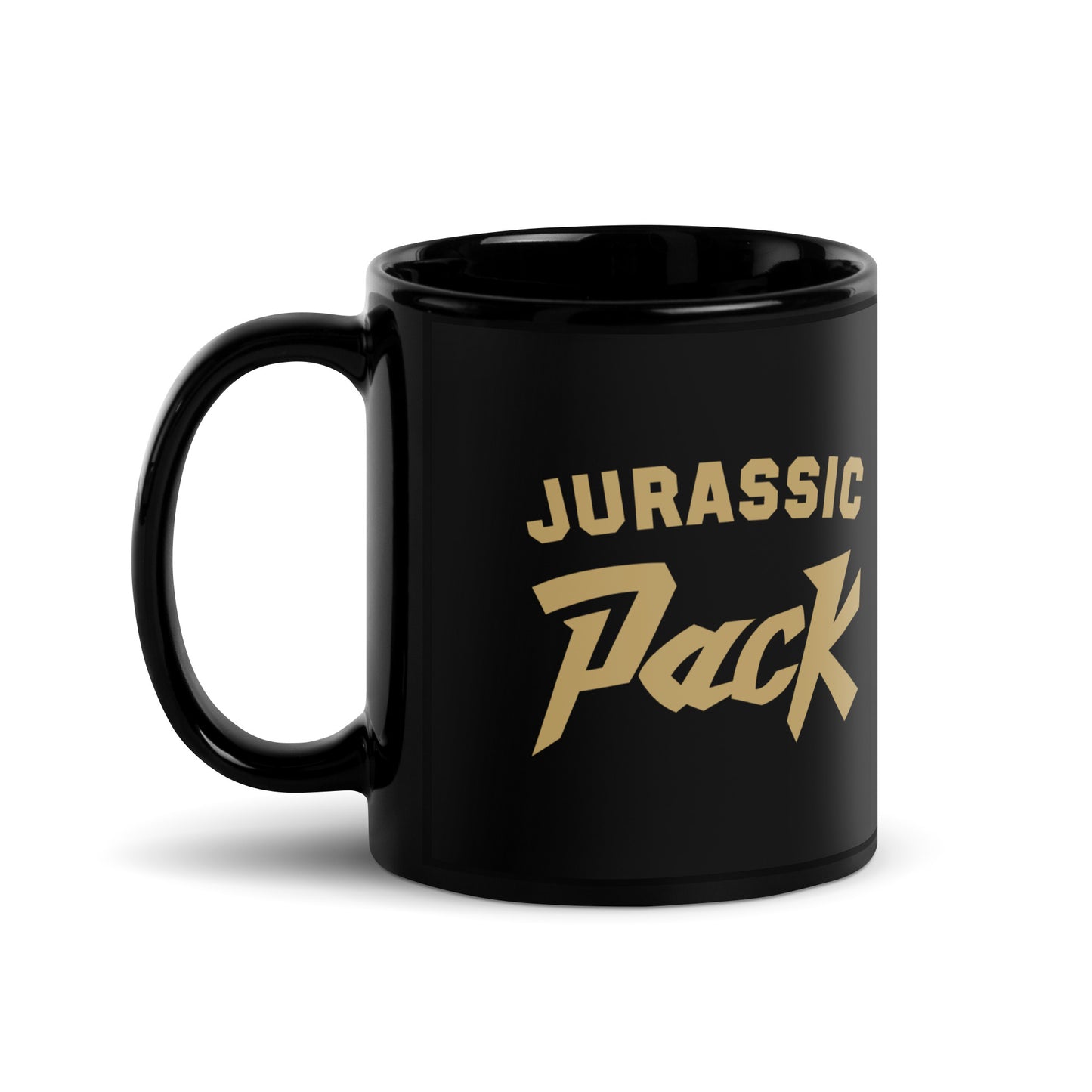 Jurassic Pack Black Glossy Mug