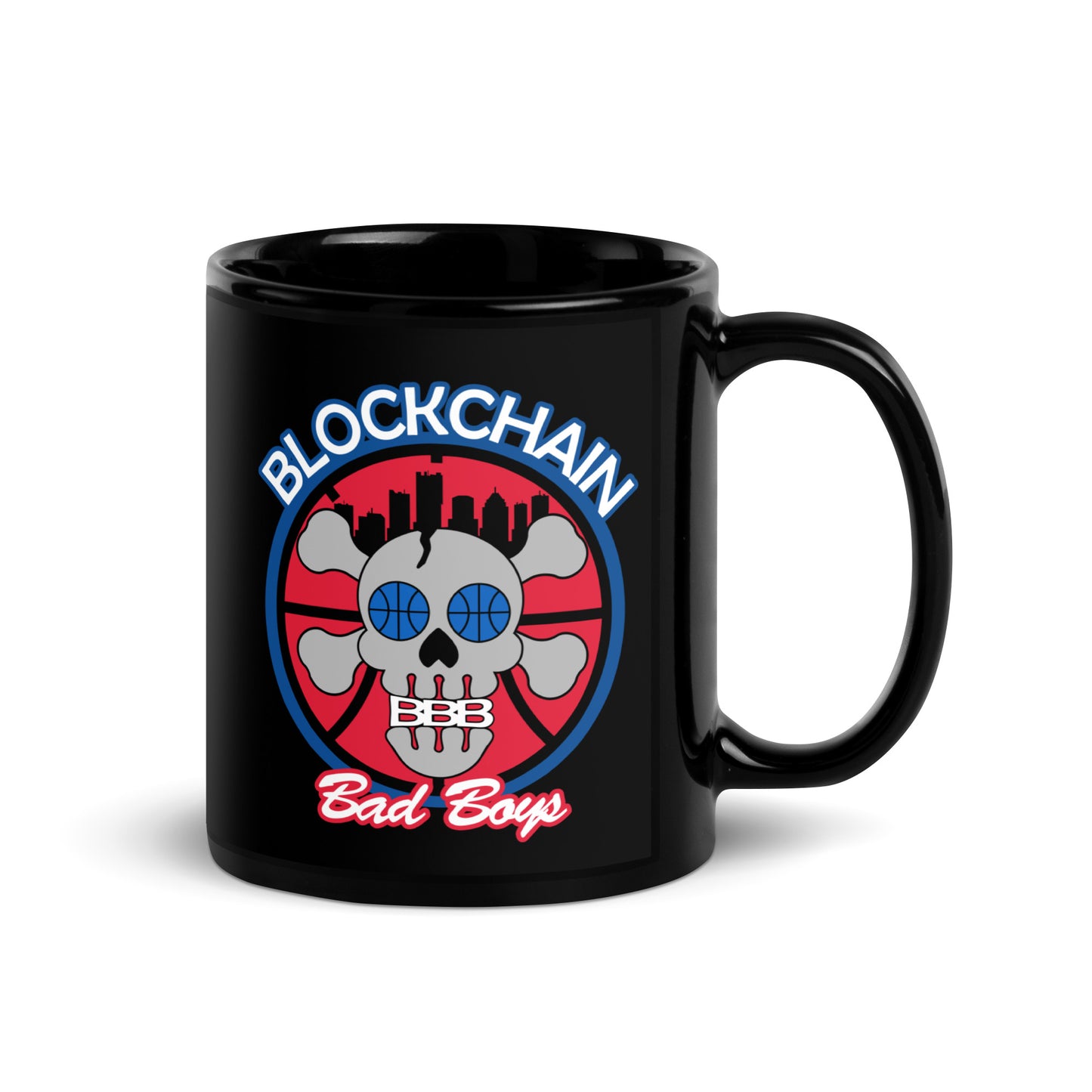 Blockchain Bad Boys Black Glossy Mug