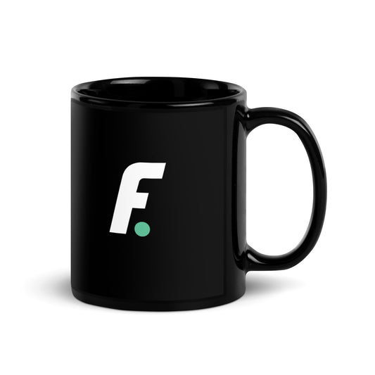 Flowty Black Glossy Mug