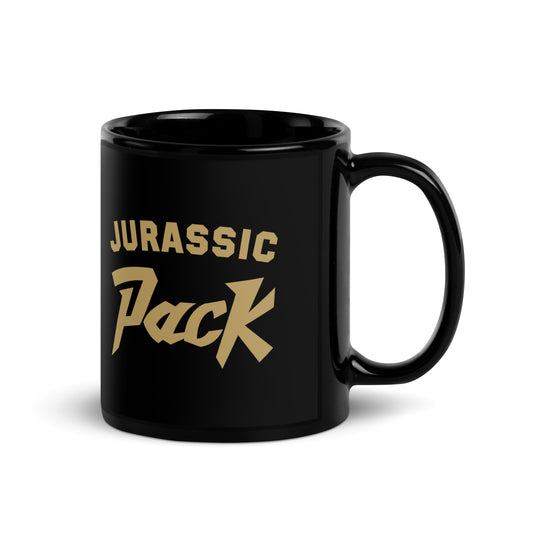 Jurassic Pack Black Glossy Mug