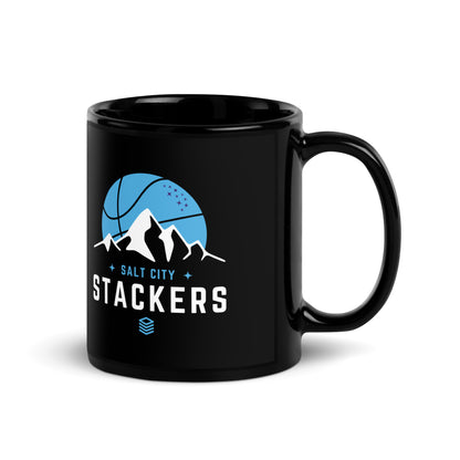 Salt City Stackers Black Glossy Mug