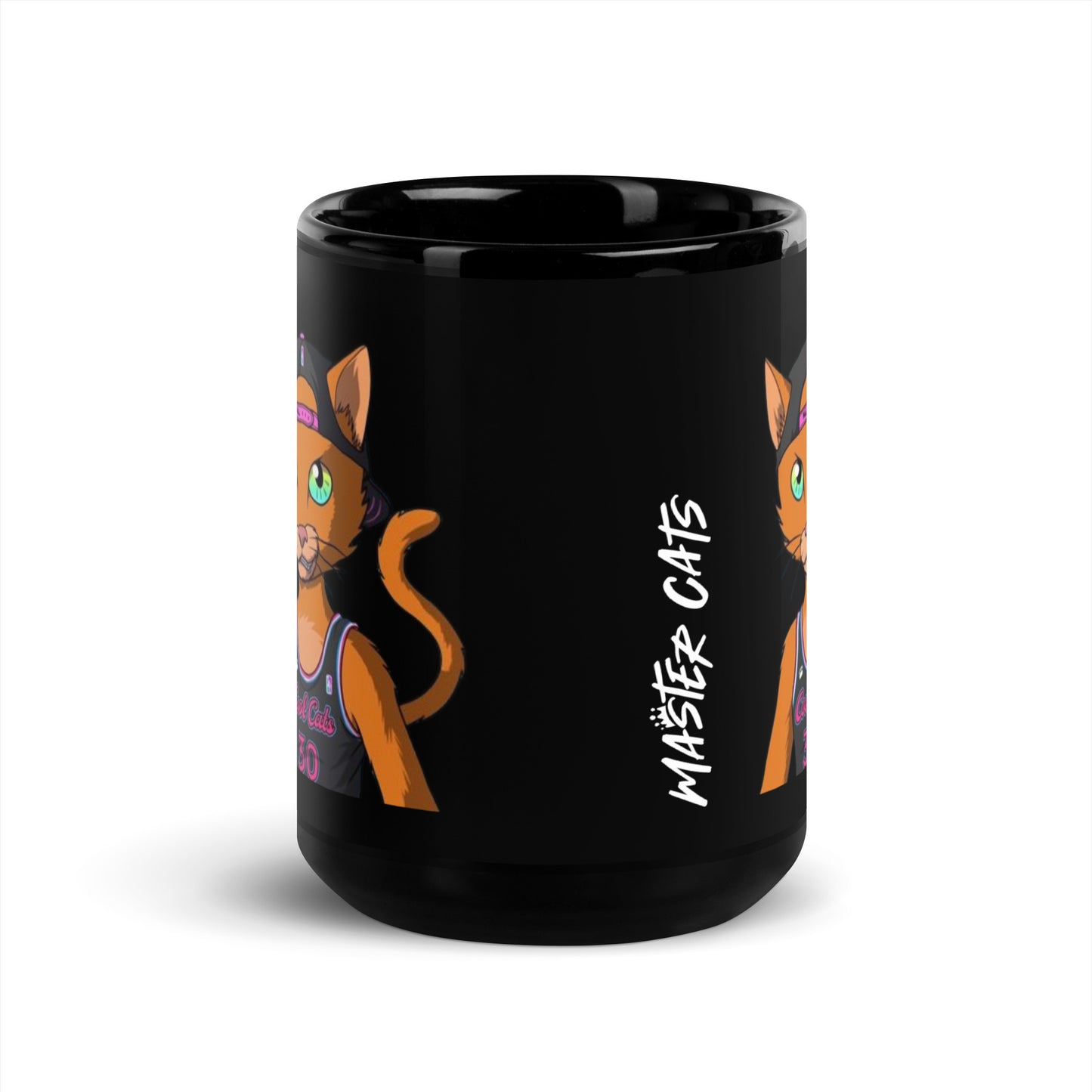 Master Cats Black Glossy Mug