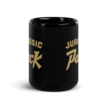 Jurassic Pack Black Glossy Mug