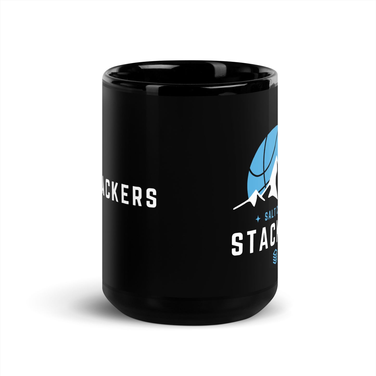 Salt City Stackers Black Glossy Mug