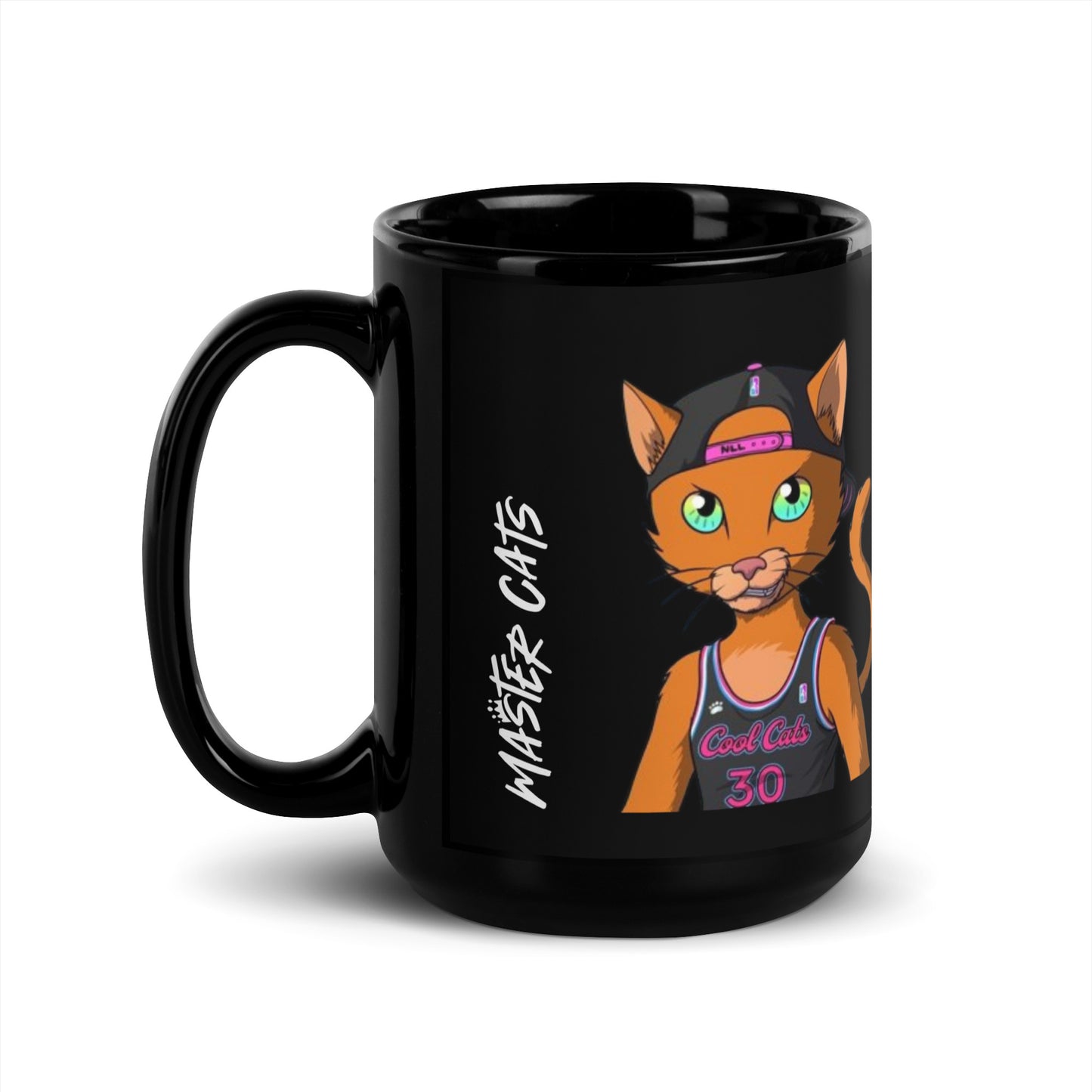 Master Cats Black Glossy Mug