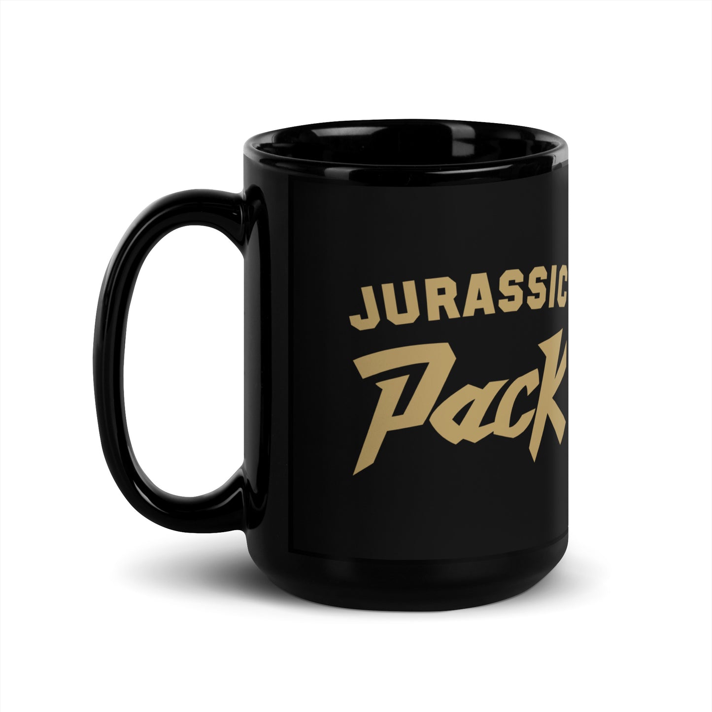 Jurassic Pack Black Glossy Mug