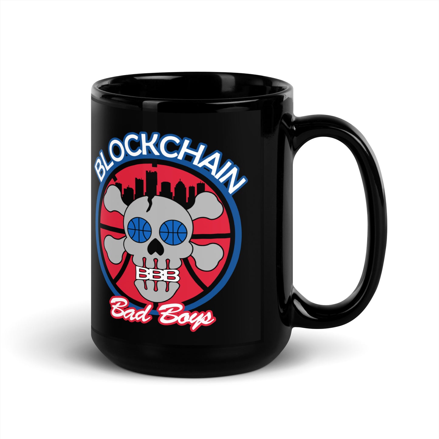 Blockchain Bad Boys Black Glossy Mug