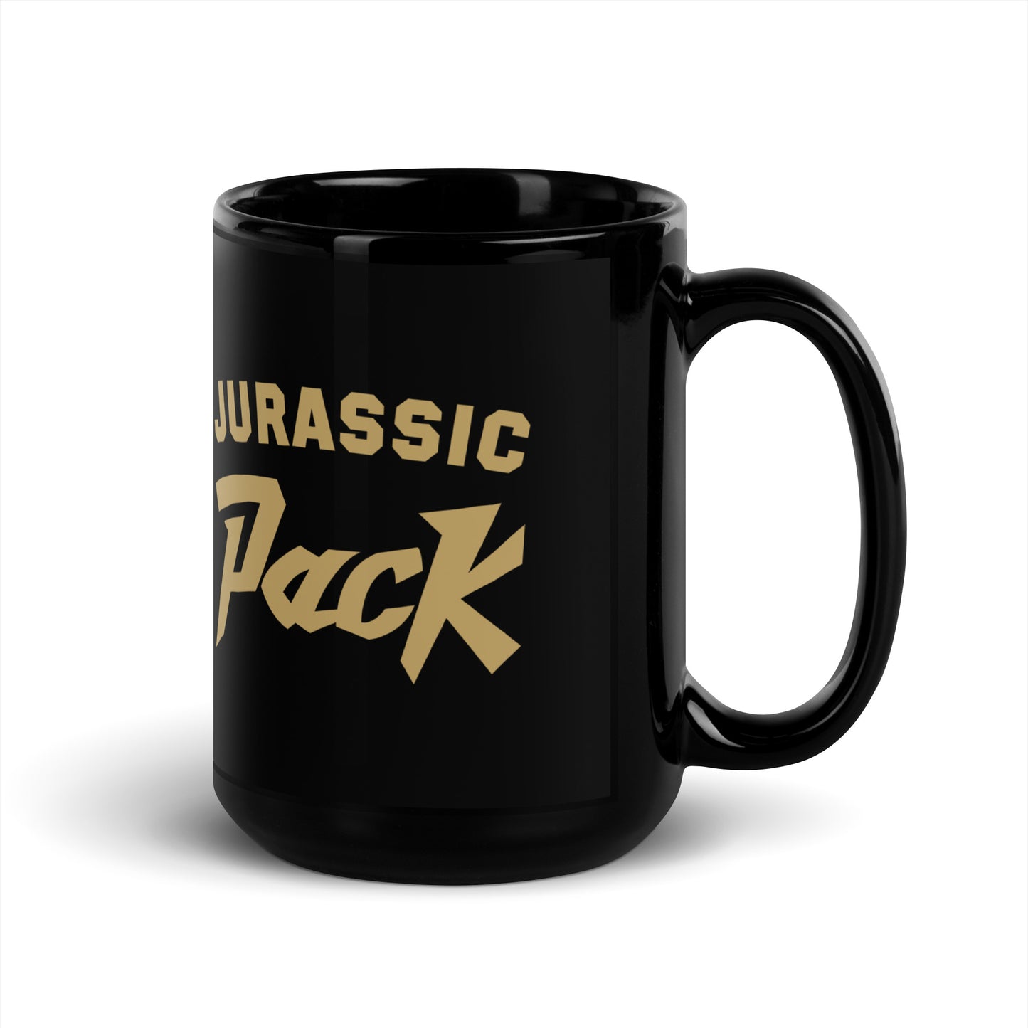 Jurassic Pack Black Glossy Mug