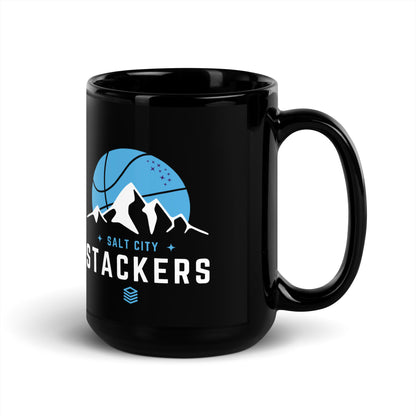 Salt City Stackers Black Glossy Mug