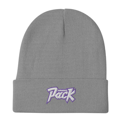 Jurassic Pack Purple Logo Embroidered Beanie