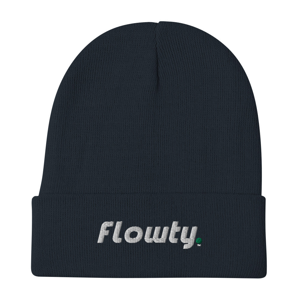 Flowty Embroidered Beanie