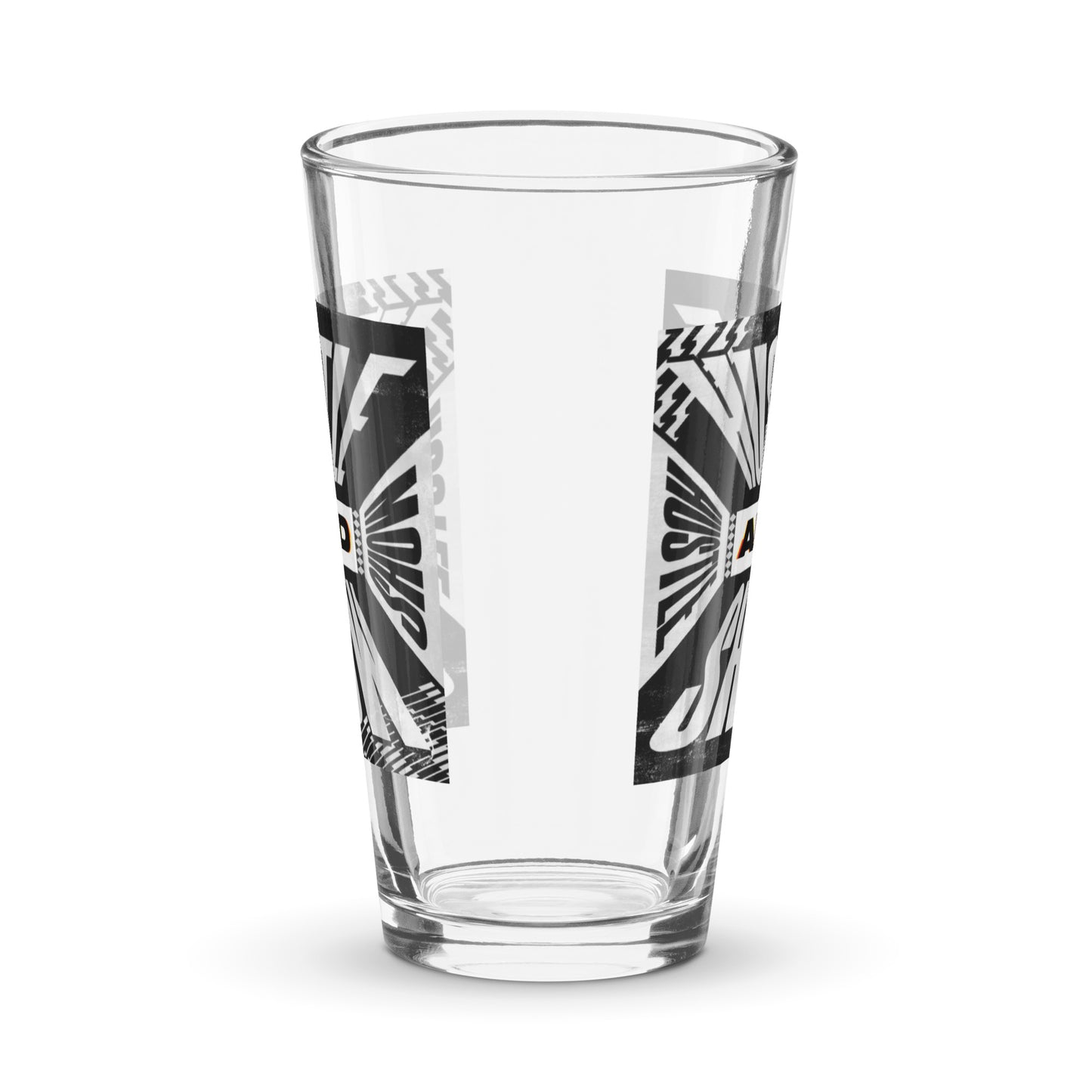 Hustle & Show Shaker pint glass