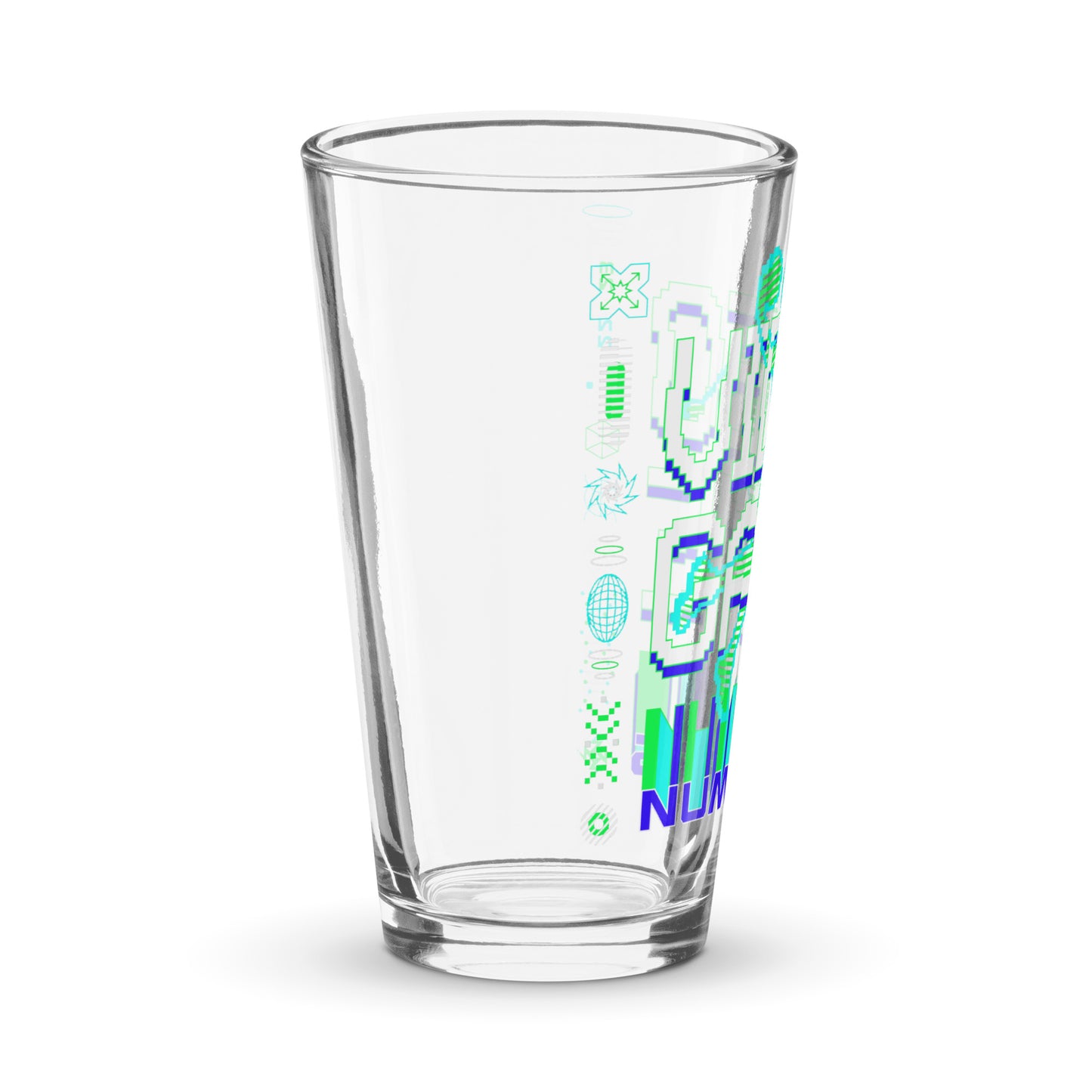 Video Game Numbers Shaker pint glass