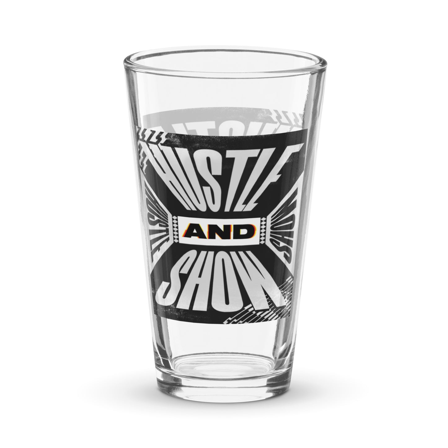 Hustle & Show Shaker pint glass