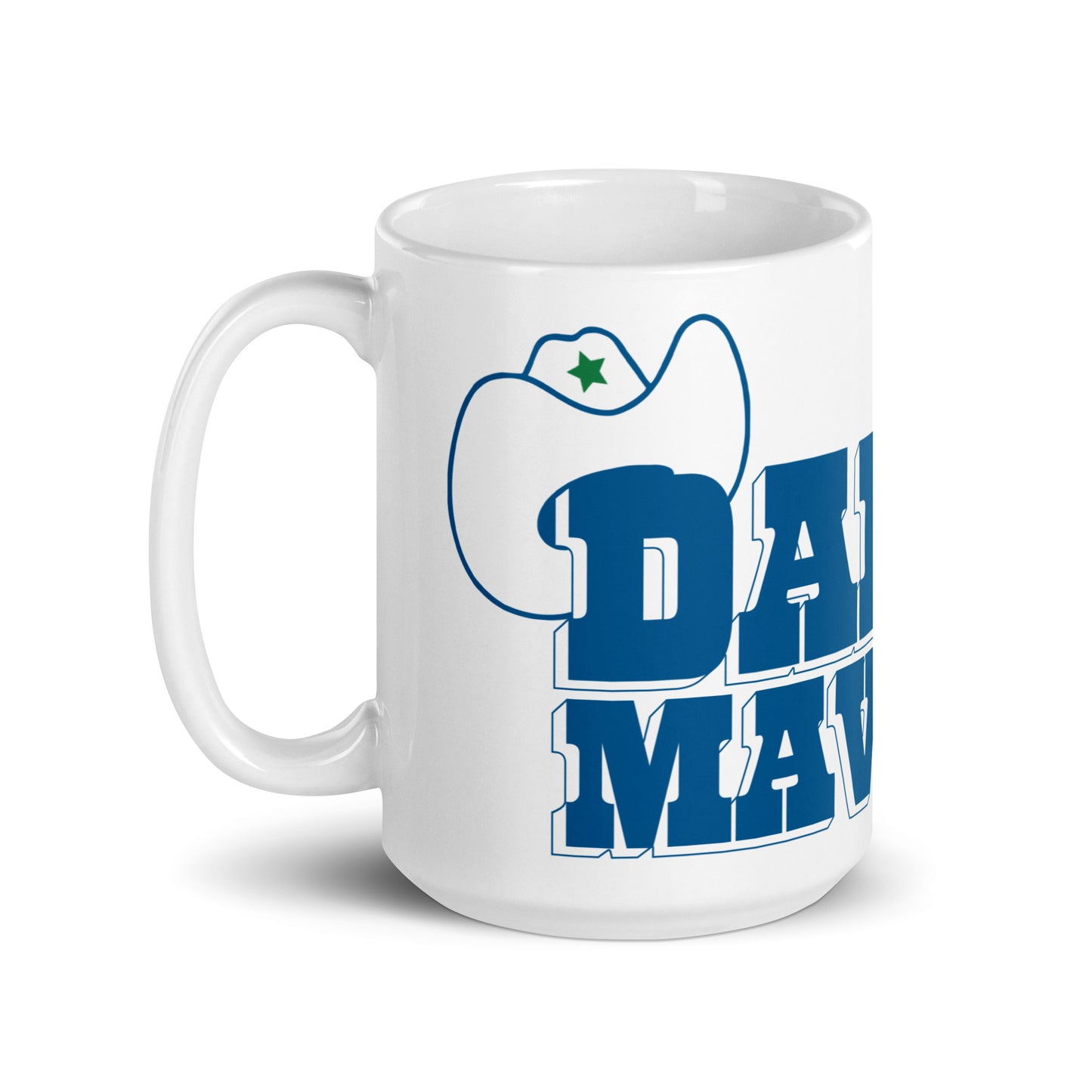 Dallas Maverips White glossy mug